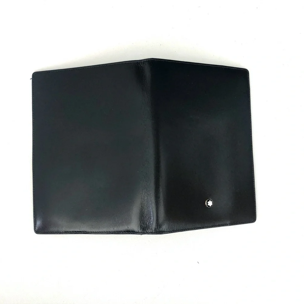 Mont Blanc Black Classic Leather Passport Holder